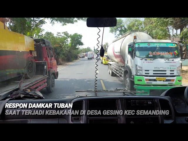 Begini Kecepatan mobil damkar tuban saat merespon kebakaran