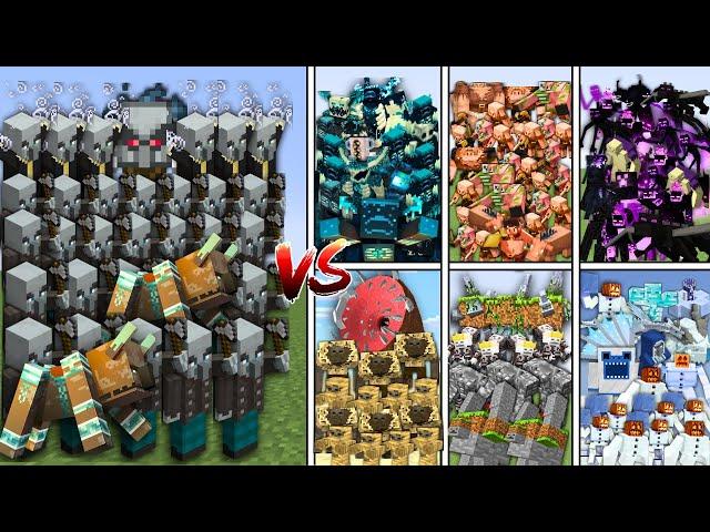 MINECRAFT RAID vs ALL BIOMES ARMY in Minecraft Mob Battle