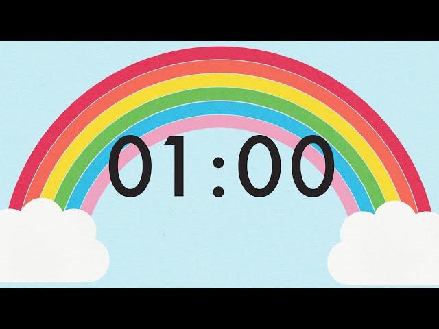 1 Minute Countdown Rainbow Timer 