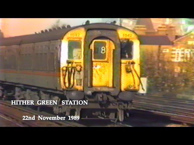 BR in the 1980s Hither Green Station  on 22nd November 1989