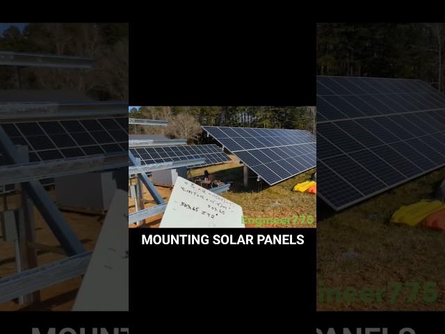 Mounting Solar Panels #homesteading #offgridsolar #solar #solarpanel #offgrid #solarmount #engineer