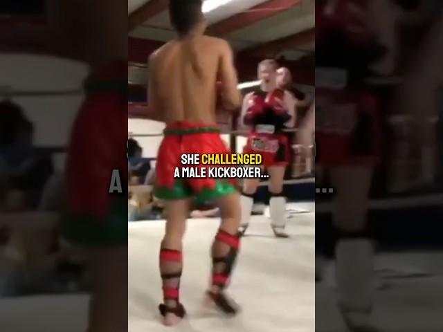 She Challenged A MALE Kickboxer… 