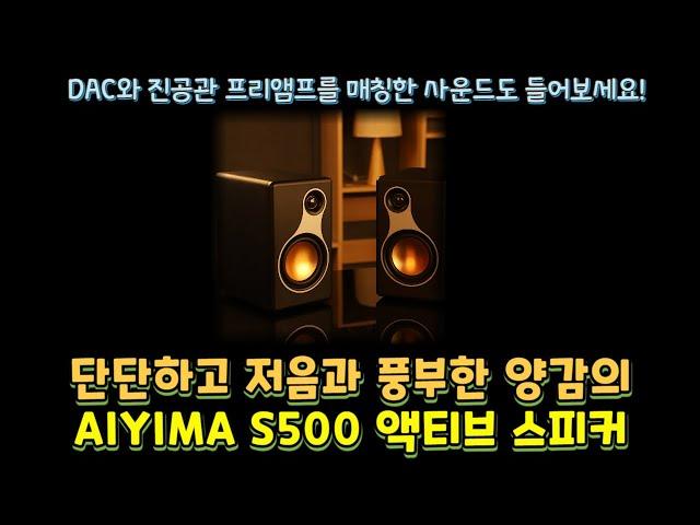 단단한 저음과 풍부한 양감의 AIYIMA S500 액티브 스피커! DAC와 진공관 프리앰프와 연결한 소리도 들어보세요!