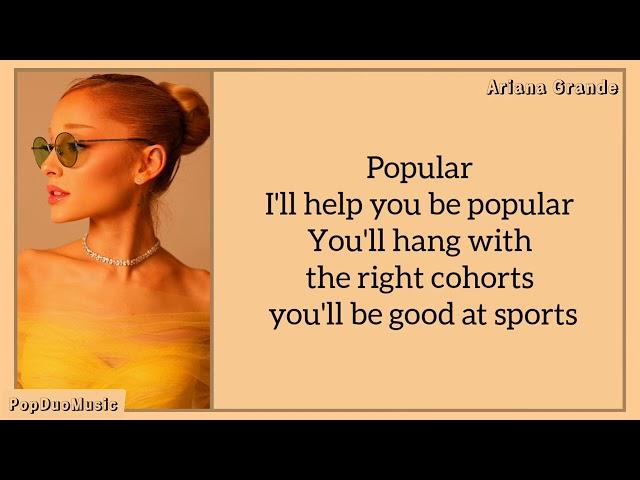 Ariana Grande - Popular Lyrics [From 'Wicked' Soundtrack] | PopDuoMusic