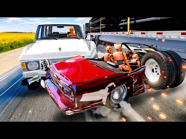 Realistic Truck and Car Crashes #13 | BeamNG.Drive