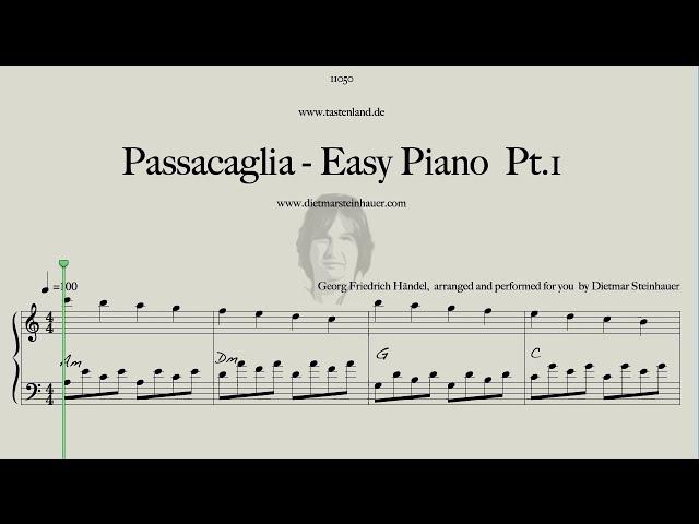 Passacaglia Pt 1 -  Easy Piano  -  Georg Friedrich Händel