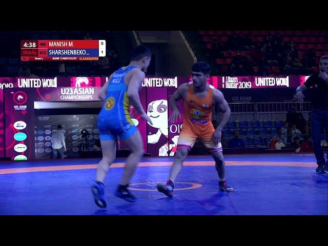 Round 5 GR - 60 kg: M. MANISH (IND) v. Z. SHARSHENBEKO (KGZ)