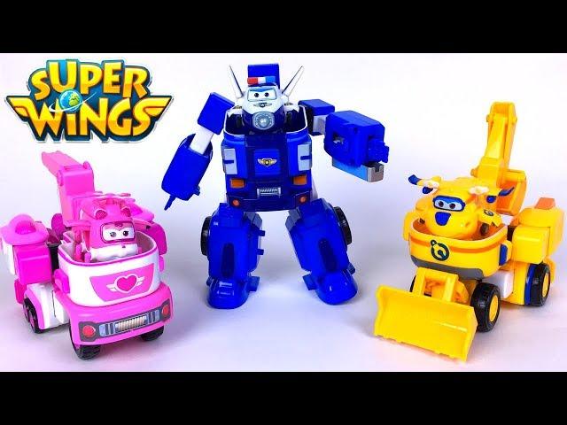 SUPER WINGS PAUL'S CRUISER JETT'S ROBO RIG DONNIE'S DOZER & DIZZIE'S RESCUE TOW - UNBOXING