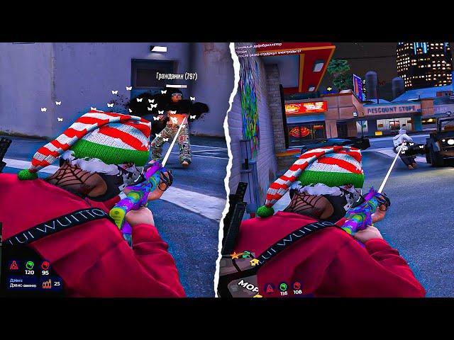 РАЗНОСИМ ГЕТТО ВМЕСТЕ С ДЕВУШКОЙ В GTA 5 RP | ВАЙБОВОЕ ТУЛЕВО ГТА 5 РП | RAINBOW | PROMO : OBITO