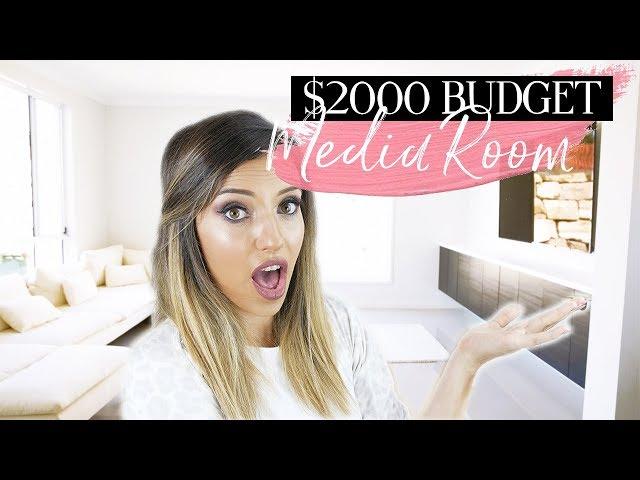 KITTING OUT OUR MEDIA ROOM ON A $2000 BUDGET | ALDI 75" 4K TV