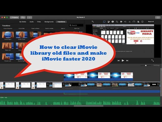 How to clear iMovie library and make iMovie faster 2020