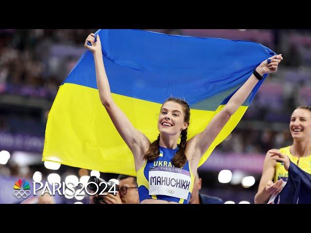 Yaroslava Mahuchikh CLAIMS Olympic gold in women's high jump for Ukraine | Paris Olympics