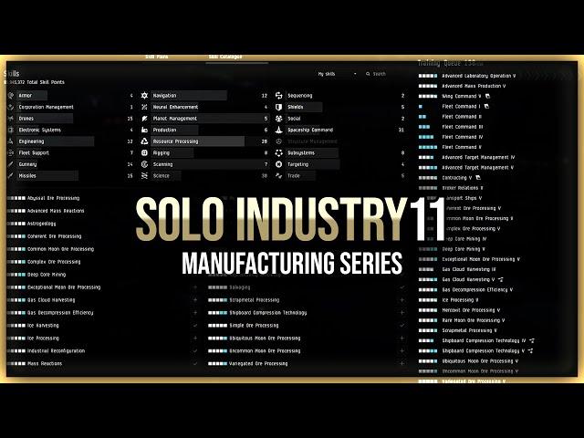 Eve Online - BPO Copying & Industry Skills - Solo Industry - Episode 11