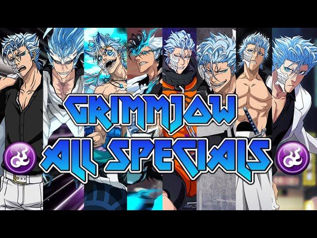 Bleach Brave Souls  ALL GRIMMJOW Specials Till Today! Grimjow Jeagerjaques Special Moves Comp [BBS]