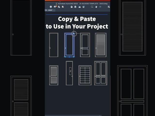 AutoCAD Dynamic Blocks - Doors Elevations - AutoCAD 2023 For Mac