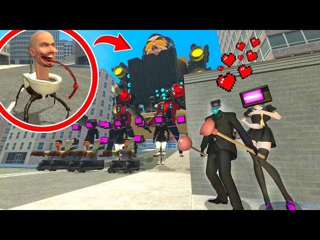 GMAN and TITAN SPEAKERMAN CRAB CONTROLS they set up an ambush for SKIBIDI TOILET In Garry's Mod