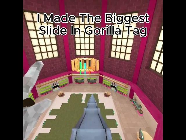 I Made The Biggest Slide In Gorilla Tag #gorillatag #gtag #gorillatagandthishappened #vr #gorilla