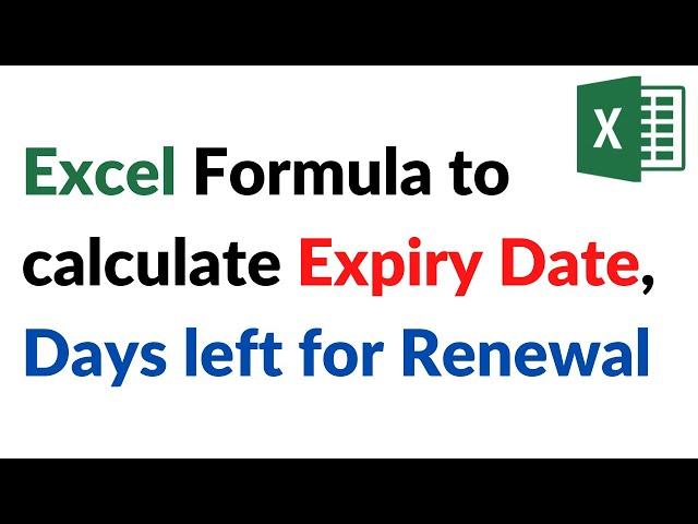 Excel Template with Alert Message for Expiry or Renewal Dates