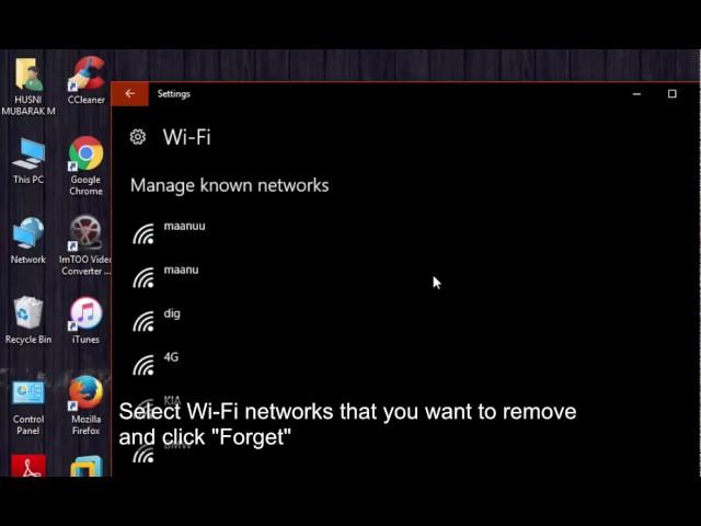 How to Delete, remove or forget Wireless Network(Wi-Fi) Profiles in Windows 10