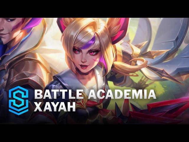 Battle Academia Xayah Skin Spotlight - League of Legends