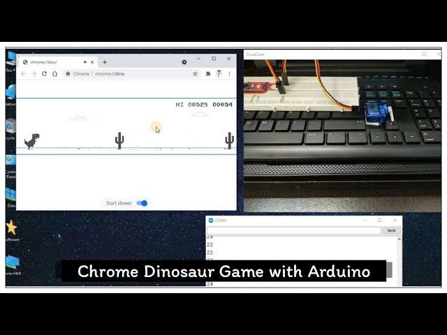 Chrome Dinosaur game with Arduino