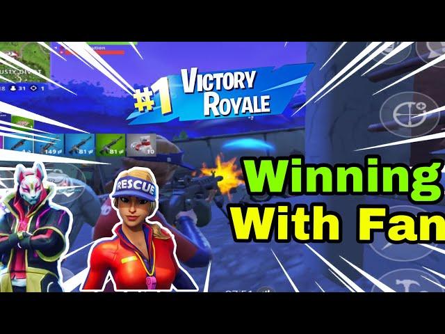 Winning With Fan - Fortnite Mobile Battle Royale Gameplay - AngelPGC