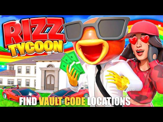 RIZZ TYCOON MAP FORTNITE CREATIVE - FIND VAULT CODE LOCATIONS