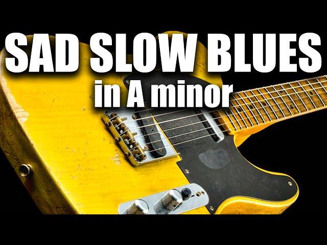 Deep & Sad Slow Blues Backing Track in A minor SZBT 1048