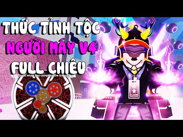 Roblox - THỨC TỈNH NÂNG CẤP MAX CHIÊU THỨC TỘC NGƯỜI MÁY V4 CYBORG MẠNH VÔ ĐỐI - Blox Fruits