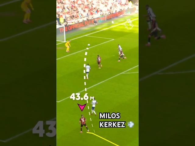 How FAR did Milos Kerkez run? 