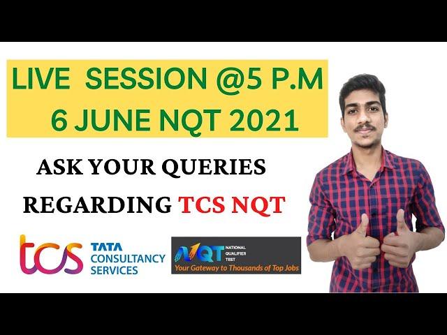 TCS NQT June 2021 Live Session| TCS NQT IRC/DRC Test Doubts|TCS NQT June 2021