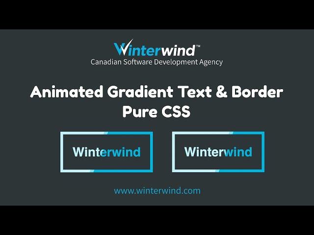 Gradient Text and Border Animation with CSS