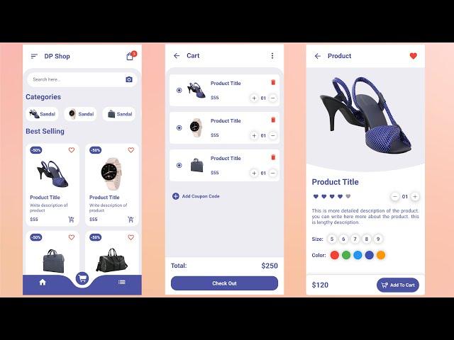 Shopping App UI Design in Flutter - E-Commerce App UI Design Flutter