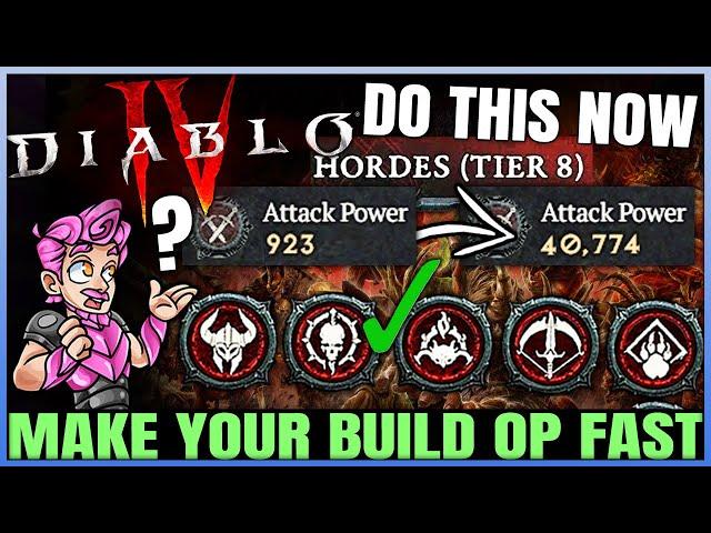 Diablo 4 - How to Make Your Build POWERFUL Fast - Season 5 Tips & Tricks - Best Builds Easy & More!