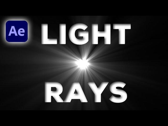 How to make light rays in After Effects | After Effects tutorial