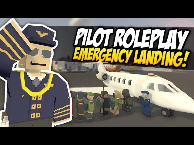 PLANE PILOT RP - Unturned Roleplay | No Fuel Emergency Landing!