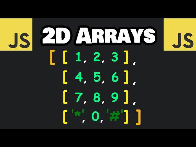 Learn 2D ARRAYS in JavaScript in 6 minutes! ⬜