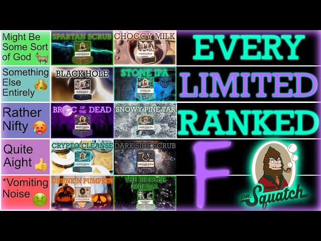 DR. SQUATCH LIMITEDS RANKED | Soap Tierlist Ranking 2022