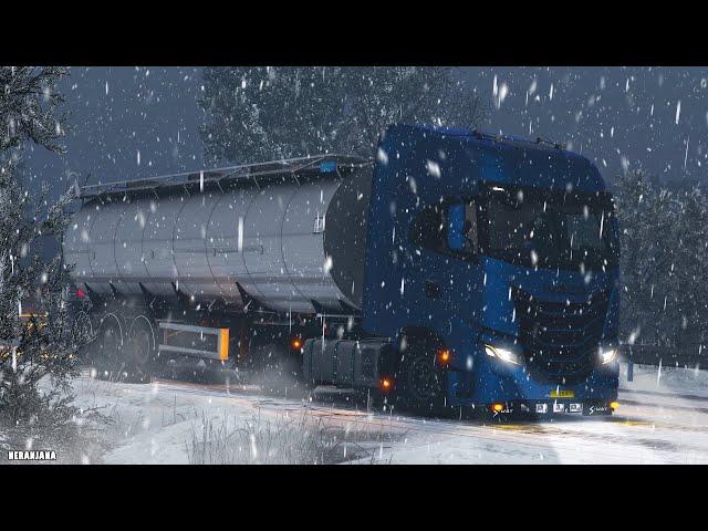 ETS2 Mods 1.53 Frosty Winter Snow Weather Mod V10