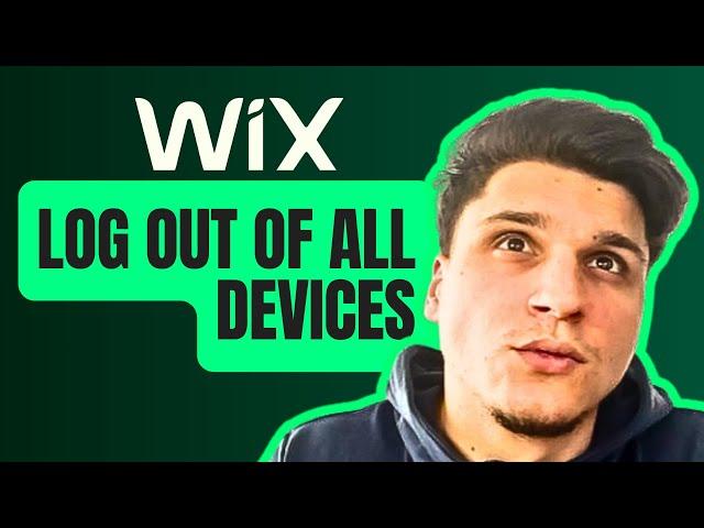 How Can I Log Out Of All Devices On Wix Editor