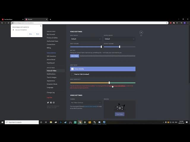 How to allow Discord to access your microphone on Chrome Browser.