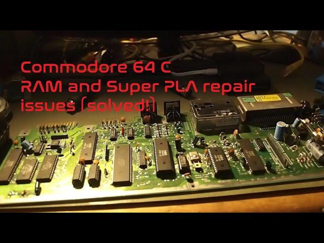 Commodore 64C repair (super PLA, Commodore messed up)