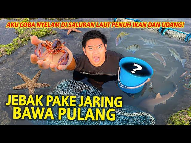 JEBAK IKAN DALAM SALURAN AIR LAUT SAMPE MENYELAM! BAWA PULANG SEMUA YANG KITA DAPETIN!