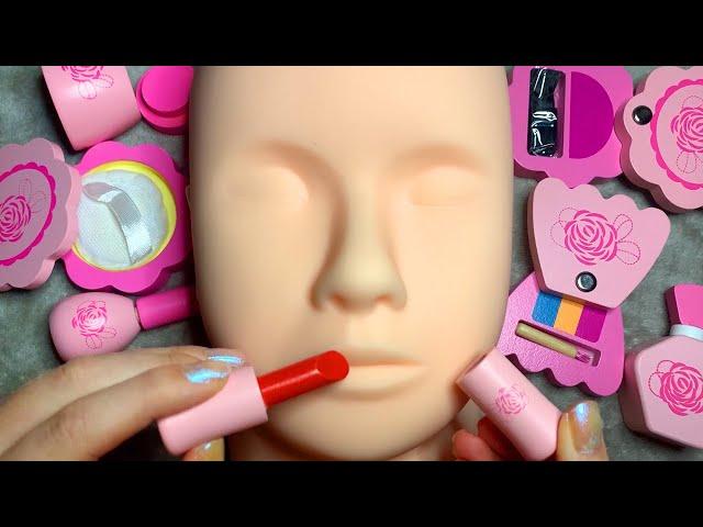 ASMR Wooden Makeup on Mannequin (Whispered)