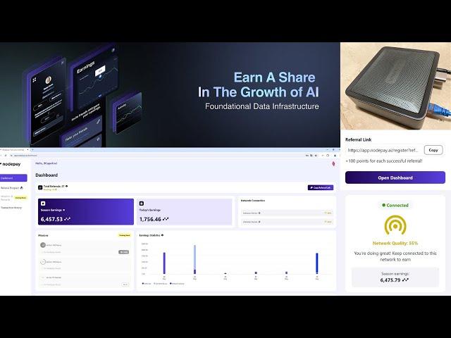 New FREE Passive DePIN Project for PC! Nodepay - Mining started TODAY! Bandwidth for AI Training