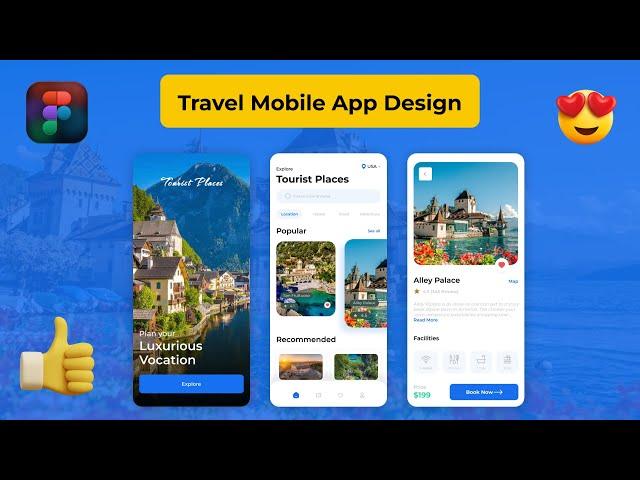 Travel Mobile App UI Design Tutorial in Figma