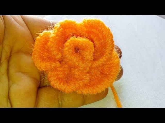 Hand Embroidery Amazing Trick |  Easy Flower Rose Design Trick | Sewing Hack.