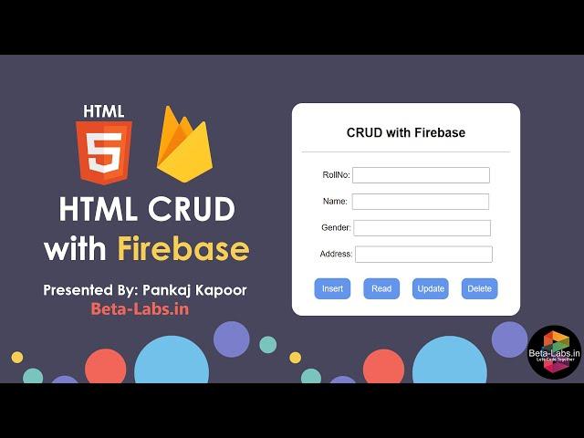 #HTML Crud with Firebase