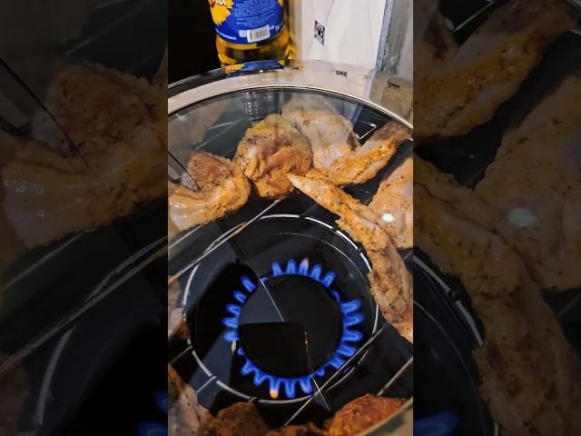 Куриные крылышки к пиву на сковороде гриль-газ. Быстро и вкусно! #газ_гриль #рецепты #домашняя_кухня