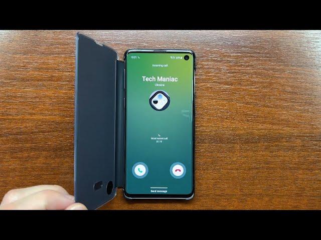 Samsung Galaxy S10 Incoming Call in S-View Flip Cover Case